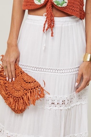 Lange Jurk met Hoge Taille - Wit