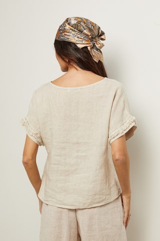 Linnen Top - Beige