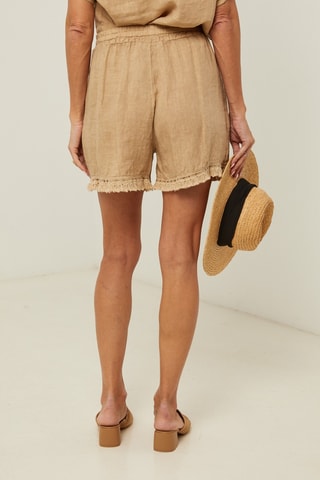 Linnen Short - Camel