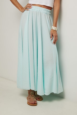 Lange Jurk met Hoge Taille - Blauw