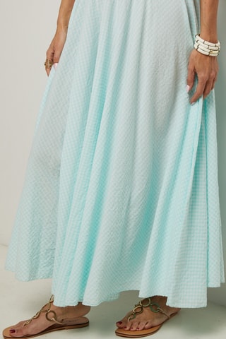 Lange Jurk met Hoge Taille - Blauw