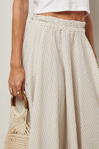 Lange Jurk met Hoge Taille - Beige