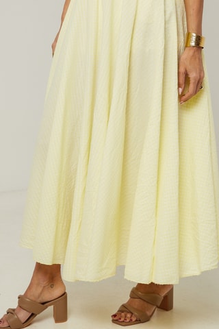 Lange Jurk met Hoge Taille - Geel