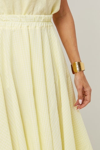 Lange Jurk met Hoge Taille - Geel