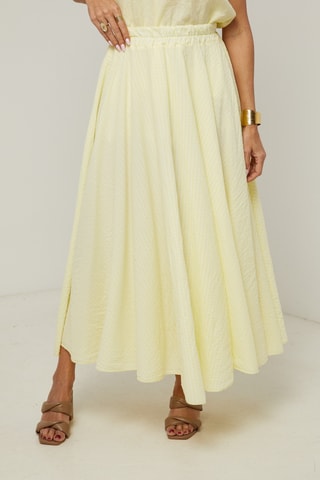 Lange Jurk met Hoge Taille - Geel