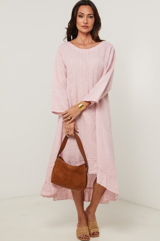 Linnen Jurk - Roze