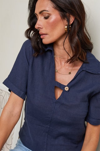 Top - Blauw
