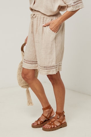 Linnen Short - Beige