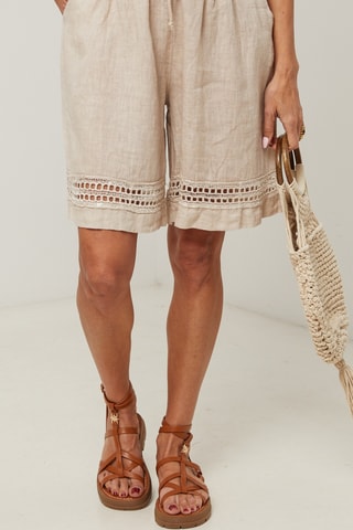 Linnen Short - Beige
