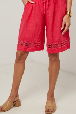 Linnen Short - Roze