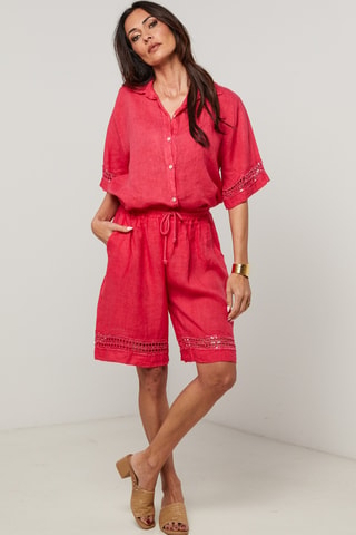 Linnen Short - Roze