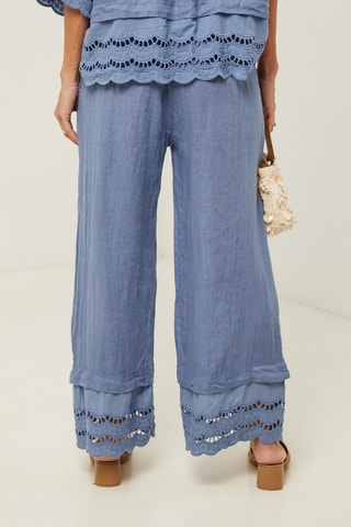 Linnen Broek - Blauw