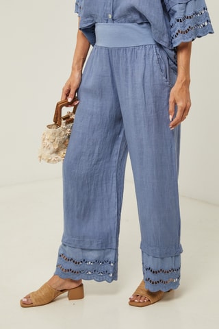 Linnen Broek - Blauw