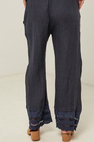 Linnen Broek - Marineblauw