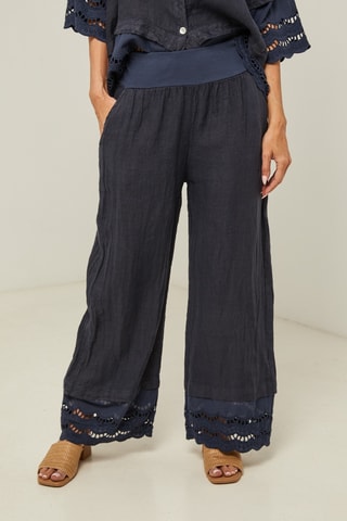 Linnen Broek - Marineblauw
