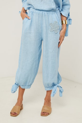 Linnen Broek - Blauw