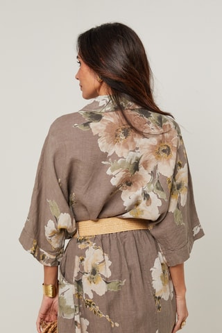Linnen Blouse - Grijs