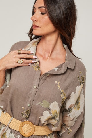 Linnen Blouse - Grijs