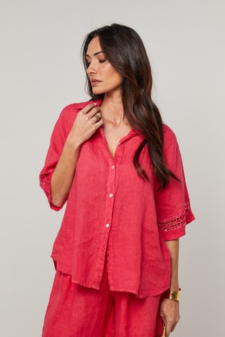 Linnen Blouse - Roze