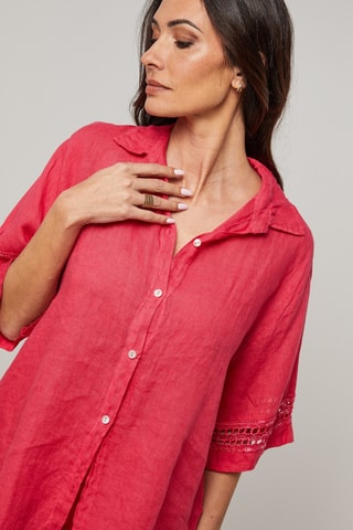 Linnen Blouse - Roze