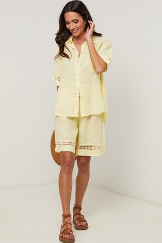 Linnen Blouse - Geel