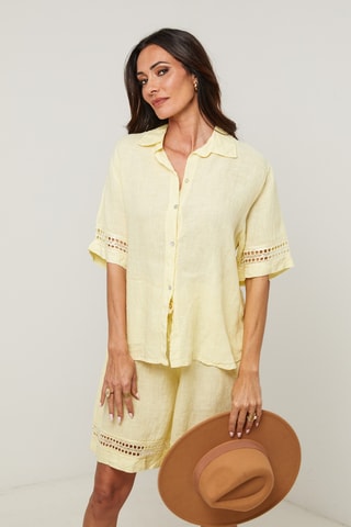 Linnen Blouse - Geel
