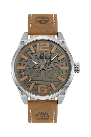 Leren Quartz Horloge - Bruin en Zilverkleurig