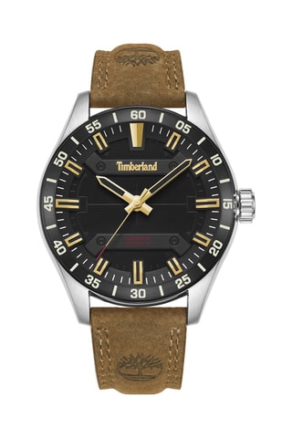 Leren Quartz Horloge - Bruin en Zilverkleurig