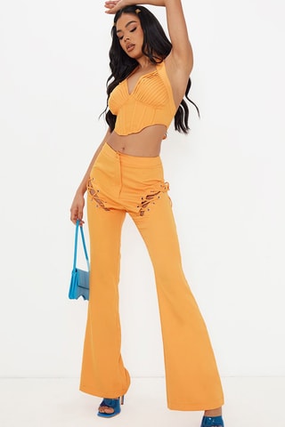 Pantaloni flare - Arancione chiaro