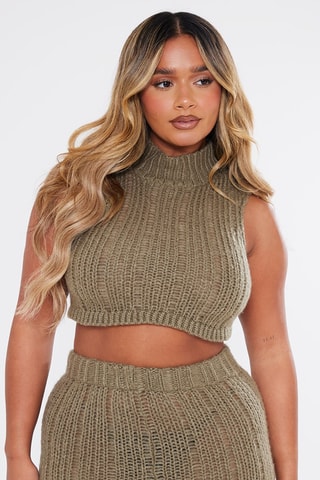 Crop top - Kaki