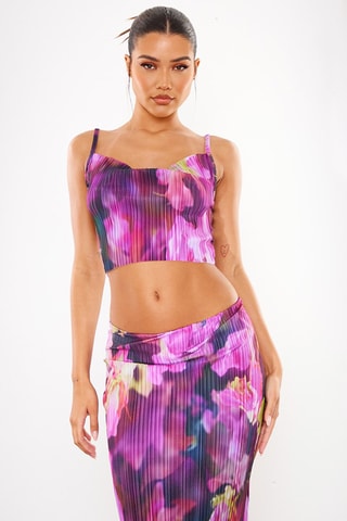 Crop Top Tie and Dye - Paars