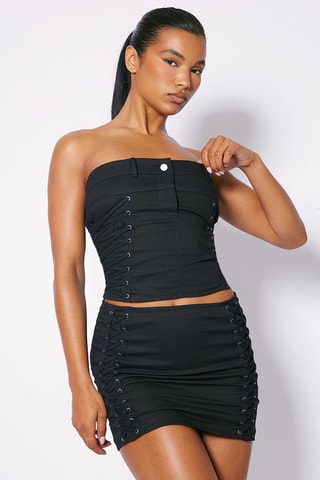 Top bustier - Nero