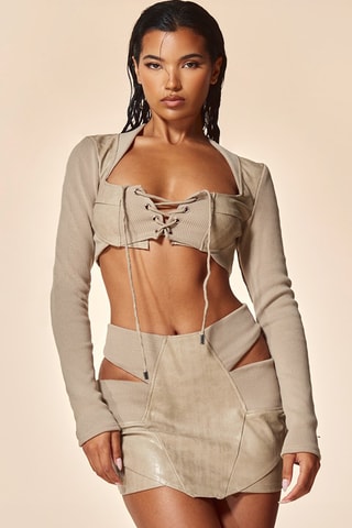 Crop top - Taupe