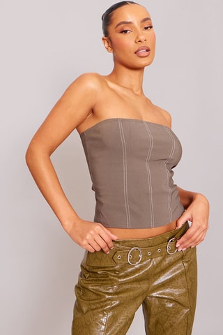Crop top - kaki