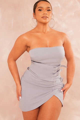 Top bustier - Grigio chiaro