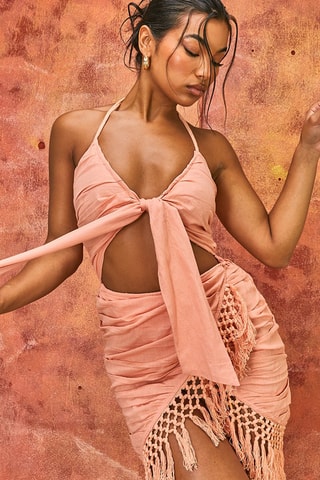 Abito drappeggiato - Rosa
