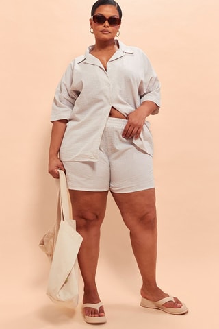 Shorts - Beige chiaro e grigio