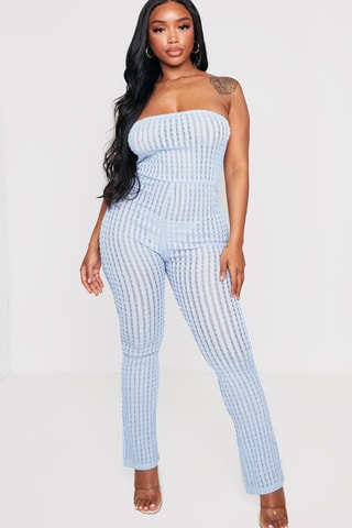 Tuta bustier - Celeste