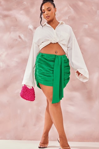 Gonna drappeggiata - Verde scuro