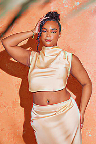 Crop top e gonna - Crema
