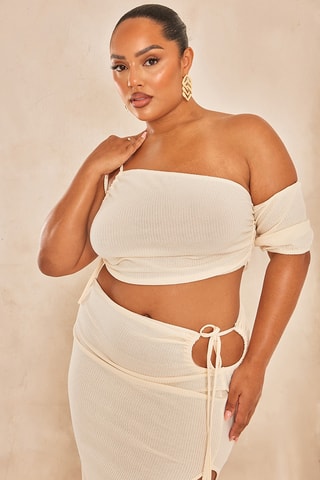 Crop top e gonna - Crema