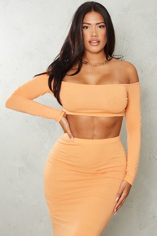 Crop top e gonna - Arancione