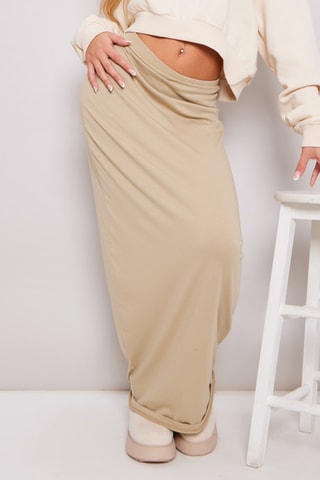 Gonna lunga a vita alta - Beige