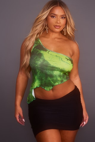 Top asimmetrico - Verde