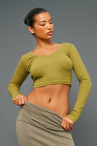 Crop top - Verde oliva
