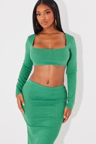 Crop top e gonna - Verde