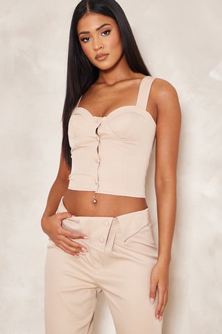 Crop Top en broek - Nude