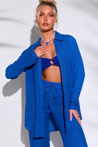 Strandblouse - felblauw
