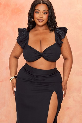 Crop top e gonna - Nero