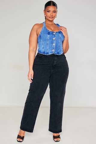 Top in jeans - Azzurro